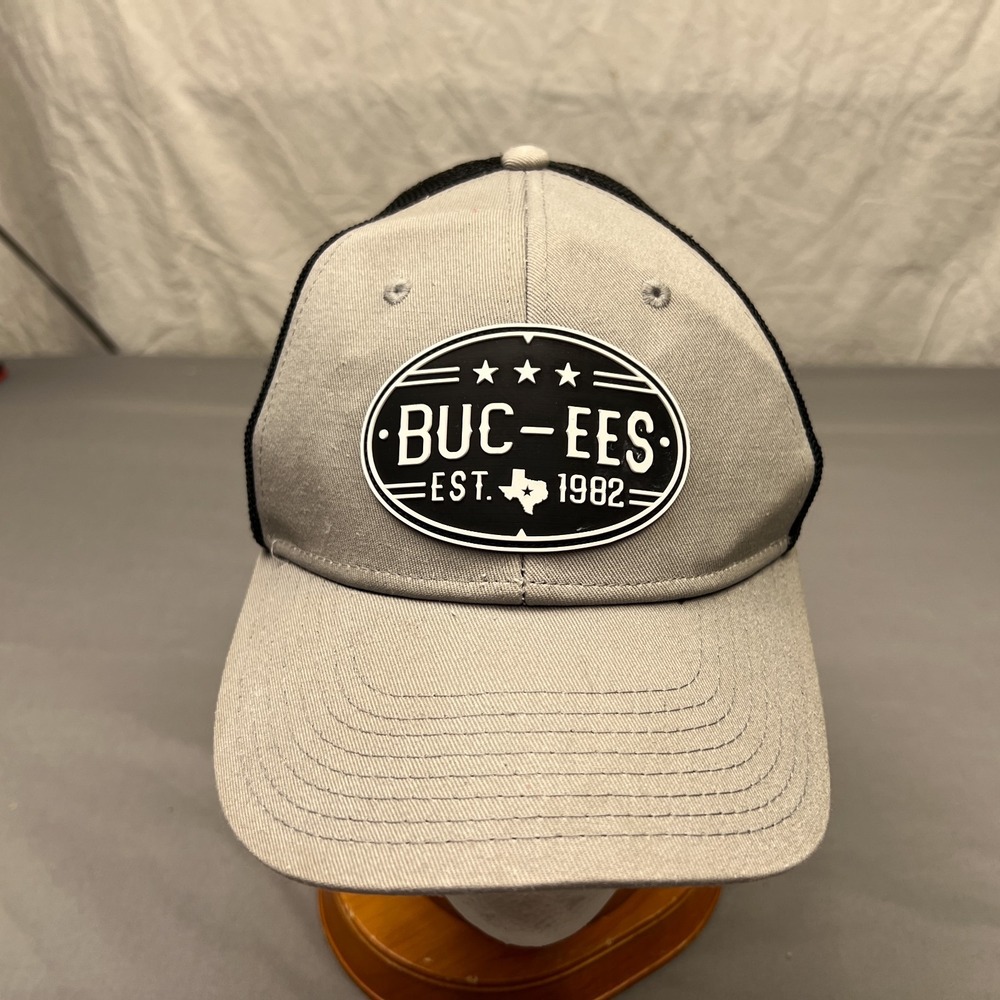 Buc-ee's Est 1982 Big Patch Cap Youth One Size Fits All Flex Band Gray Hat